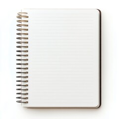 Leinwandbilder - Clean and simple lined notebook with blank pages for writing notes and ideas on a minimalist background : Generative AI