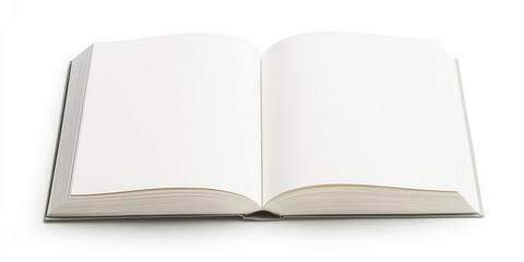 Leinwandbilder - One large open blank book showcasing a pristine and clean writing surface : Generative AI