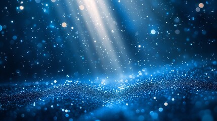 Fototapete - Magical Scene of Bright Light Rays Shining Through Sparkling Dust : Generative AI