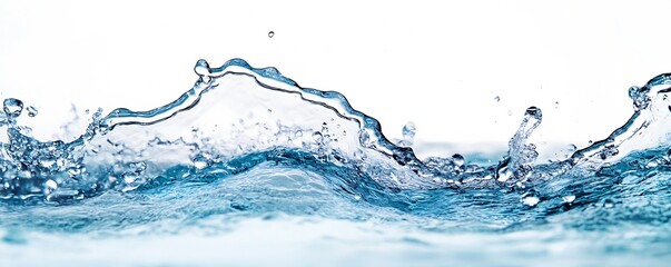 Leinwandbilder - Close Up of Water Waves with Splashes and Reflections Capturing Movement : Generative AI