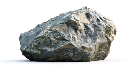 Aufkleber - Natural Rock Formation with a Distinctive Texture and Unique Shape on a White Background : Generative AI