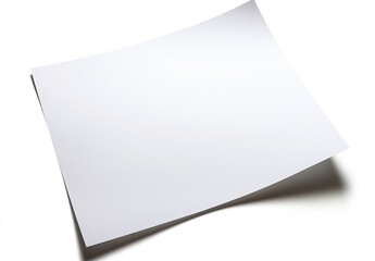 Leinwandbilder - Smooth and Curved White Paper Sheet on Bright Surface Ideal for Showcase : Generative AI