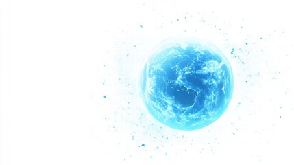 blue planet earth glowing in space