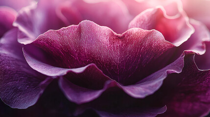 Aufkleber - Close-up of a vibrant purple flower showcasing intricate petal textures under soft light