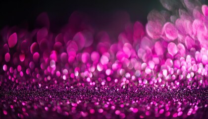 Poster - vibrant pink glitter with bokeh effect, abstract sparkling texture for luxury background, festive decoration, glamour design

