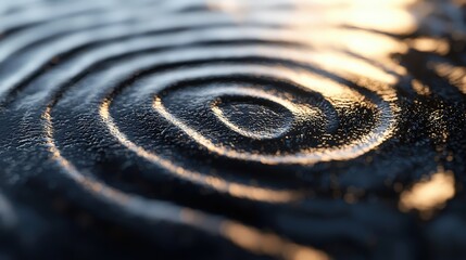 Poster - Gentle ripples move across the water\'s surface as light reflects off, creating mesmerizing patterns. The scene promotes a sense of calmness and natural beauty during twilight