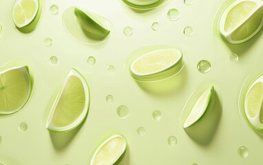 Wall Mural - 8 March Womans Day 3D minimalistic lime background
