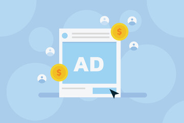 Wall Mural - Social Media Ad spend, Social media advertising sending traffic, Social media advertising generating revenue. Paid ad campaign.