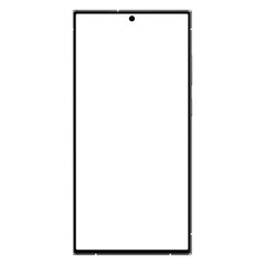 Wall Mural - photo of smartphone similar to android device without background. white screen. gray color. template