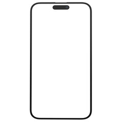 Wall Mural - photo of smartphone without background. white screen. white color. template for mockup