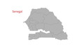 © Yanochka - Senegal map isolated on white background. Map silhouette of Senegal. For website layouts, background, education, precise, customizable. Earth geography.