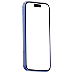 Wall Mural - photo of smartphone device without background and screen. frame only. ultramarine color. template fo