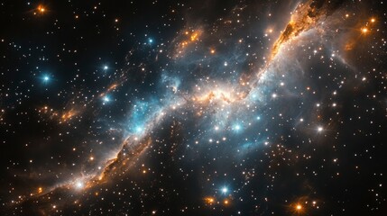 Wall Mural - celestial tapestry a stunning nebula in deep space