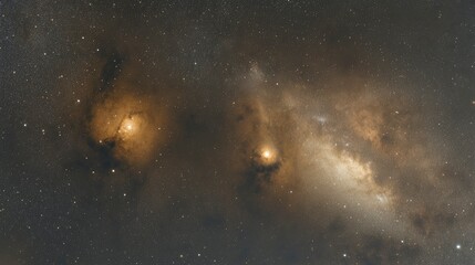 Wall Mural - Celestial Dance Three Nebulae in the Milky Way Galaxy