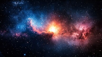 Wall Mural - celestial nebula cosmic clouds of stardust and gas in vibrant hues