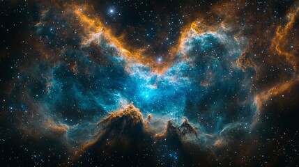 Wall Mural - celestial nebula cosmic clouds of gas and dust in deep space