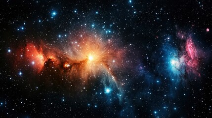 Wall Mural - cosmic nebula celestial dance of stars and gases