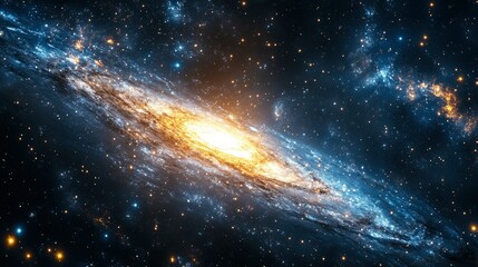 Wall Mural - majestic spiral galaxy in deep space celestial wonderscape