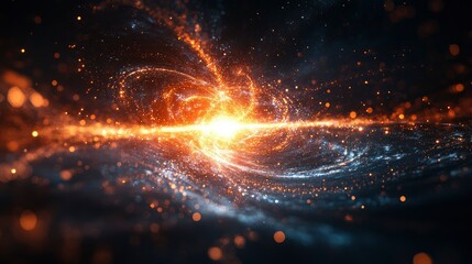 Wall Mural - cosmic spark abstract nebula with glowing energy and celestial dust