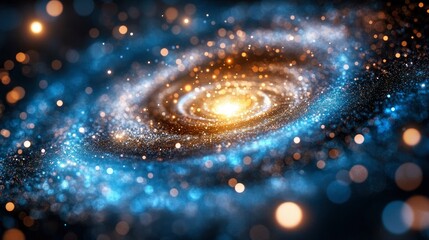 Wall Mural - celestial spiral galaxy cosmic dust and starry nebula