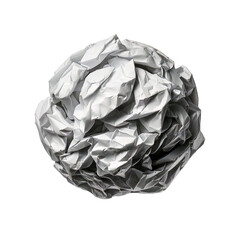 Wall Mural - white crumbled paper ball on transparent background