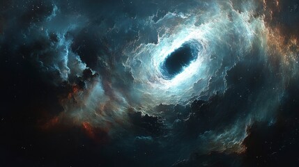 Wall Mural - celestial vortex a cosmic nebula with a glowing singularity