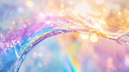 Wall Mural - mystical water: a shimmering display of flowing water, with captivating colors and sparkles, evoking