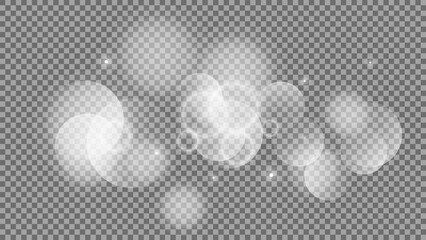 Wall Mural - bokeh circles on transparent background