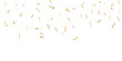 © Ahmad Araf - Luxury gold sparkle confetti glitter and zigzag ribbon falling down on transparent background. Vector illustration.
