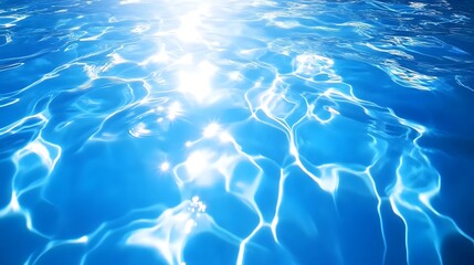 Poster - Glimmering ripples on the tranquil water surface illuminated by the warm radiant sunlight creating a serene and mesmerizing natural backdrop