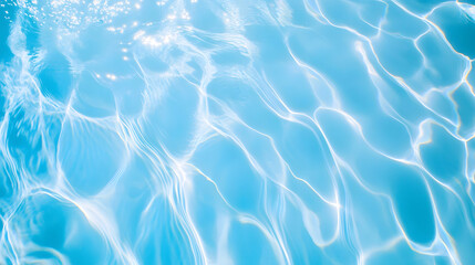Leinwandbilder - Magnificent underwater scene showcasing the captivating patterns and swirling movements of crystal clear water with shimmering light reflections creating a serene and tranquil ambiance