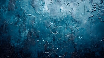 Fototapete - Mesmerizing Underwater Seascape of Mysterious Oceanic Depths and Swirling Azure Currents  Captivating abstract underwater scene with deep blue hues rippling waves and a sense of tranquil