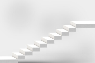 Wall Mural - minimalistic white staircase with clean lines