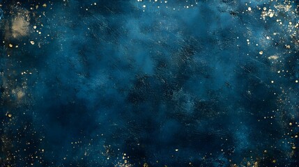 Poster - Stunning vibrant cosmic abstract with glowing stars shimmering celestial nebulas and dynamic energy bursts in a deep midnight blue starry sky background