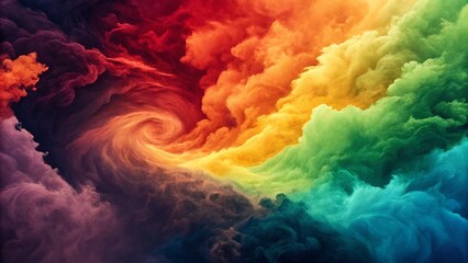 Wall Mural - Abstract modern clouds of color smoke, colorful texture background. Colored fluid powder explosion, vape smoke liquid. abstract clouds design for banner, web, landing page, cover. 3D illustration