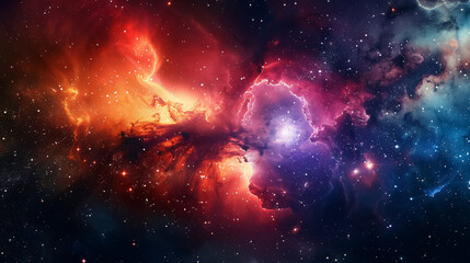 colorful space galaxy cloud nebula. starry night cosmos scene. an astronomical background wallpaper 