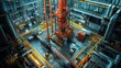 © Zikie_ - An industrial facility shows a complex metal structure system