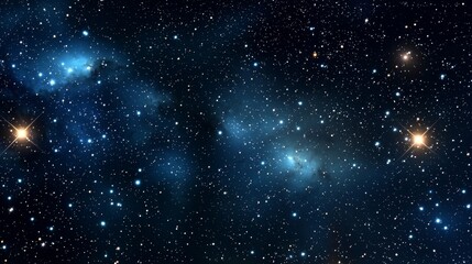 Wall Mural - nebulae dancing among the twinkling constellations above.