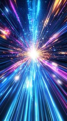 Wall Mural - Neon Colors Representing Modern Digital Communication