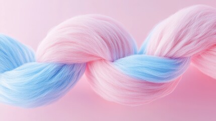 Canvas Print - colorful pastel hair twists in soft pink and blue shades