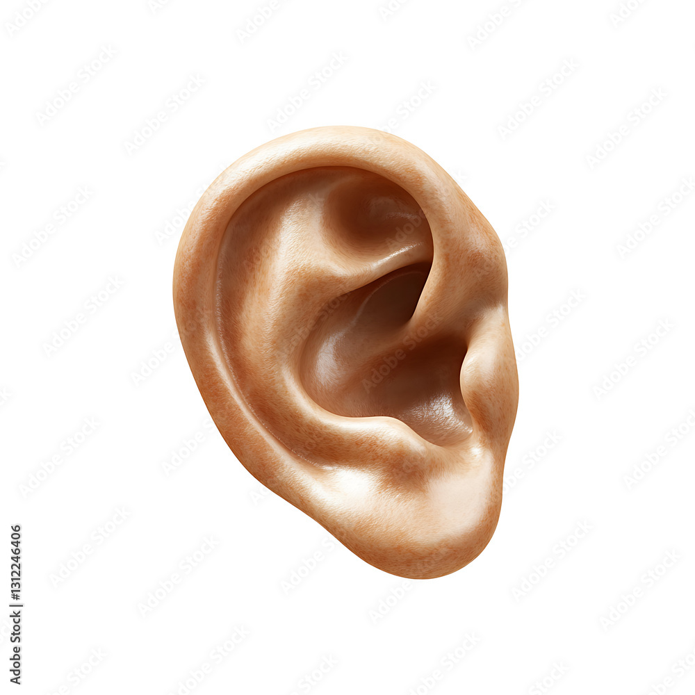 Human ear on a transparent background. high resolution PNG file Stock ...