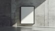 © MakoPoko - Minimalist Interior with Blank Frame on Concrete Wall and Floor