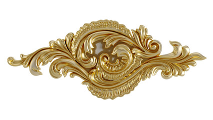Wall Mural - decorative golden vintage frames, golden baroque frame on white background.
