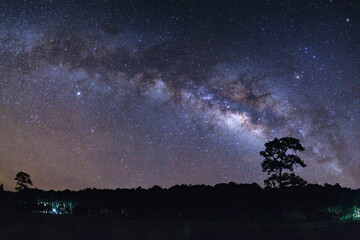 Wall Mural - milky way galaxy at phu hin rong kla national park
