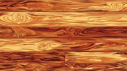 Sticker - minimal illustration of flat lay laminate floor design with wood texture in warm tones for interior 