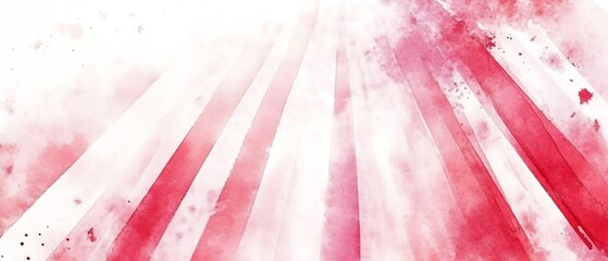 Poster - Vibrant red watercolor rays creating an abstract background for artistic expression : Generative AI