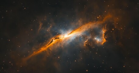 Fototapete - Dynamic Galaxies with Bright Colors and Galactic Mysteries Captured in the Cosmos : Generative AI