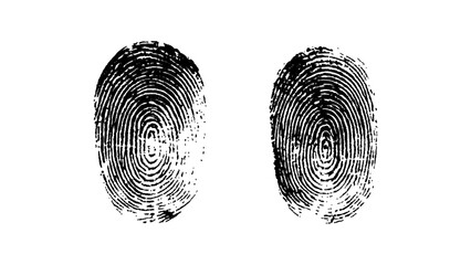 Wall Mural - fingerprint isolated on transparent background. vector black fingerprint on white transparent backgr