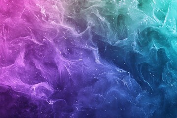 Leinwandbilder - Vibrant abstract background with cosmic swirl of purple and teal hues showcasing fluidity in a dreamy artistic style : Generative AI