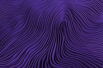 Fototapete - Abstract purple wave pattern with smooth flowing curves in a striking artistic design : Generative AI